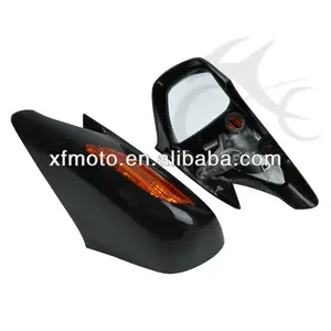 Black Rear Mirror With Orange Turn Signal For Honda ST1300 2002-2011 New