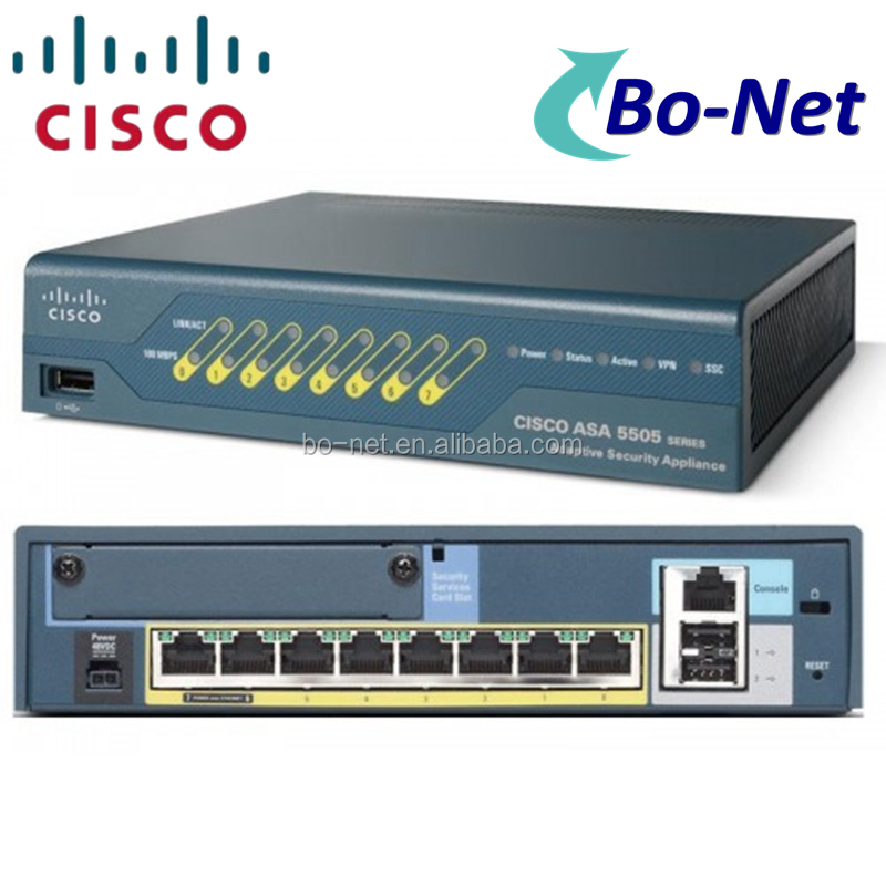 Orginial Используется Cisco ASA5505-K8 брандмауэр 10 пользователя с адаптером питания 90 дней гарантия