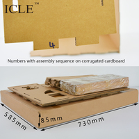 Arbre à chat à gratter DIY, marque Cat Applications, avec marches, couches, boîtes en carton ondulé, modèles ic-0072