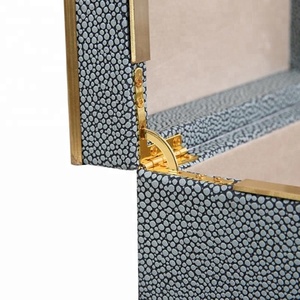 Scatola di profumo di legno di fascia alta su ordinazione di lusso di aspetto acquale con il contenitore di regalo del MDF del bordo dorato - Product Image 5