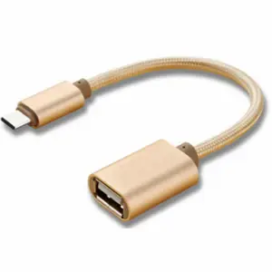 بالجملة بابا usb كابل نوع c-بابا مضفر النايلون USB 3.1 نوع c أنثى إلى USB 2.0 ذكر محول كابل OTG