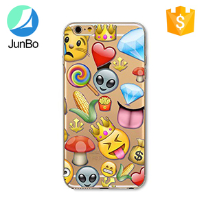 Drôle <span class=keywords><strong>Emoji</strong></span> transparent souple tpu imprimé cas pour iphone 6 - Product Image 4