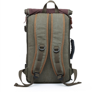 <span class=keywords><strong>Mochila</strong></span> multifuncional <span class=keywords><strong>de</strong></span> alta capacidad para deportes al aire libre, bolso <span class=keywords><strong>de</strong></span> <span class=keywords><strong>viaje</strong></span> <span class=keywords><strong>de</strong></span> lona grande <span class=keywords><strong>de</strong></span> cuero Vintage para hombre, para ordenador portátil, venta al por mayor - Product Image 6