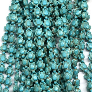 Colgantes de Tortuga Hawaiana de Piedra Natural, Cuentas de Tortuga de Howlite y <span class=keywords><strong>Turquesa</strong></span> para Bisutería DIY - Product Image 5