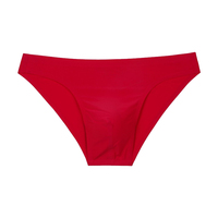 Men's Ice Silk Bikini Briefs, Low Rise Underwear