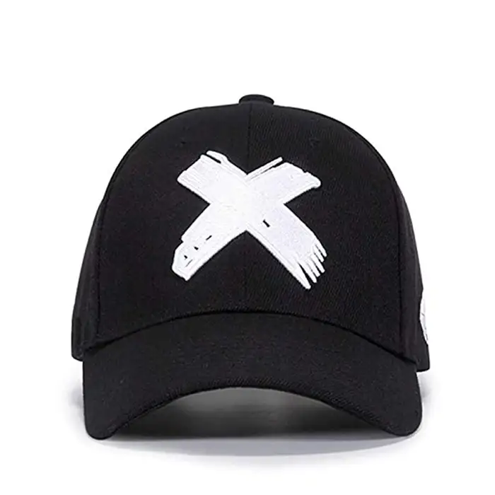 Пользовательские 3D Puff X вышивка шляпа Регулируемый большой х аниме папа шляпа плоская бейсболка черная шляпа с логотипом на заказ