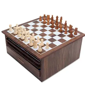 10 jeux d'échecs multifonctions pliable 15 en 1, jeu pliable, de style pour tous les ans, plateau en bois