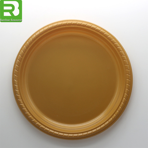 Assiettes jetables en plastique argentées pour fête - Product Image 6