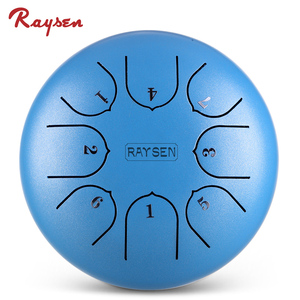 Tambour à langue en acier inoxydable Raysen 8 tons pour enfants, mini tambour de poche électroplaqué de 6 pouces avec couleurs personnalisables - Product Image 4