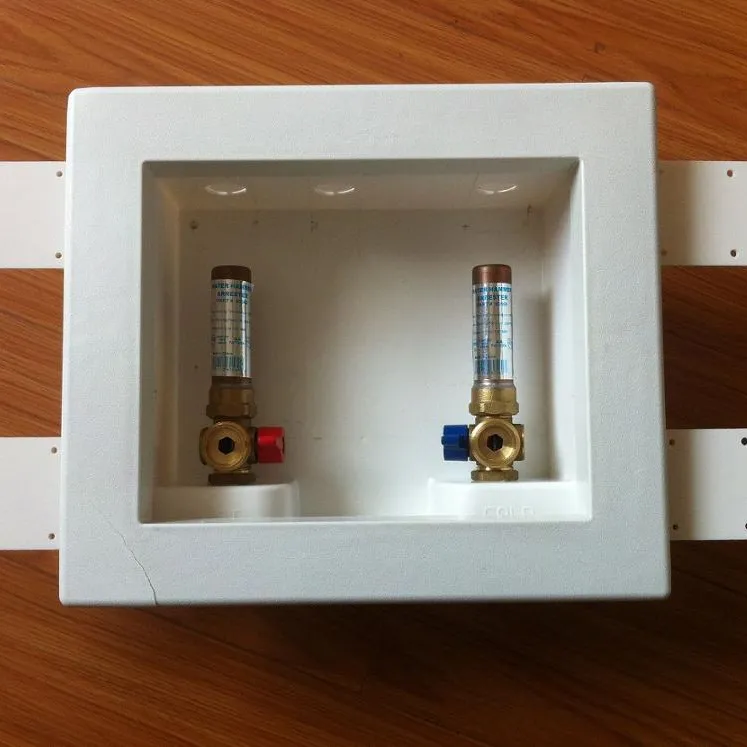 washing machine box with 1/2" BSP brass valves