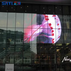 HD P3.91 Indoor Outdoor Transparent Led Display Full Color Window Glass Wall Transparent Led Screen