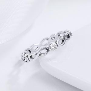 BAGREER SCR181CZ Della Pietra Preziosa Simbolo di <span class=keywords><strong>Infinito</strong></span> 925 Sterling Silver Anelli di Barretta per Le Donne Gioielli <span class=keywords><strong>In</strong></span> <span class=keywords><strong>Argento</strong></span> di Modo di Cristallo Su Ordinazione - Product Image 3
