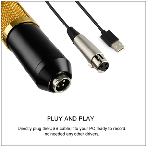 Microphone USB à condensateur BM 900, cardioïde, <span class=keywords><strong>en</strong></span> métal, pour studio, avec support de microphone de bureau, trépied pour ordinateur, karaoké, PC sans fil, version améliorée du BM 800 - Product Image 6