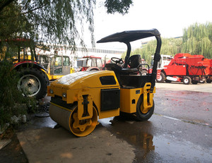 3 Tonnen 4 Gummireifen voll hydraulische schwere Straßen walze Asphalt walz maschine