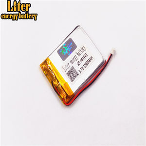 Connector 1.25-2 P 603443 1000 mah 3.7 v rechargeable lipo battery li ion polymer battery Solar lithium battery with PCM - Product Image 2