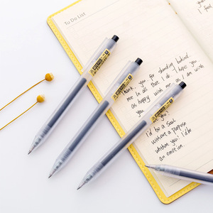Stylo à <span class=keywords><strong>encre</strong></span> gel transparent en plastique simple, <span class=keywords><strong>action</strong></span> par clic, <span class=keywords><strong>encre</strong></span> noire 0,5 mm, pour signature - Product Image 2