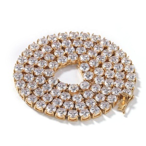 Hip Hop In Acciaio Inox di Grado AAAA Iced Out CZ Tennis Mens <span class=keywords><strong>Catena</strong></span> Delle Donne Della <span class=keywords><strong>Collana</strong></span> - Product Image 2