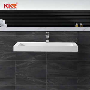 <span class=keywords><strong>Becken</strong></span>-lavabo colgante de pared para baño, pila moderna de superficie sólida de diseño especial, de estilo Moderno - Product Image 4