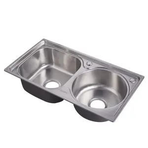7540 最佳品质双碗 201 材质不锈钢厨房洗衣水槽