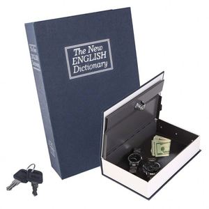 Book safe box with key lock