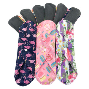 Carvão vegetal de Bambu Reutilizáveis Mulher Sanidade Guardanapo Almofadas almofadas laváveis - Product Image 1