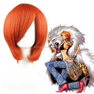 Wholesale 35cm Short Orange Bobo Wig Angel Beats Otonashi Yuzuru Anime Synthetic Cosplay Costume Wig CS-002C Synthetic Hair 1PC