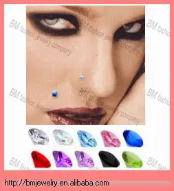 Magnetic Fake Nose, Ear, Monroe Studs body piercing jewelry rings