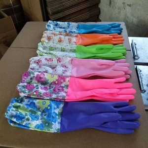 Wholesale Kitchen Cleaning Wash Dishes Long Waterproof <strong>Gloves</strong> Rubber Latex Custom Printed <strong>Household</strong> <strong>Gloves</strong> - Product Image 3