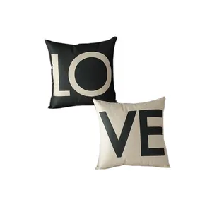 Dernière conception amour conception housse de coussin décoratif 18 "x 18" couple taie d'oreiller