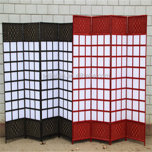 Antique Wooden Mini Room Divider <strong>Wicker</strong> Bamboo <strong>Folding</strong> <strong>Screen</strong> - Product Image 3