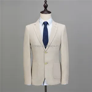 NA54 Latest Coat Pant Designs Ivory Beige Beach Linen Suits Men Wedding Suit Bestman Groomsmen Marriage Tuxedo Custom 2 Pieces