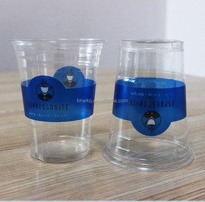 PET disposable clear transparent snowflake plastic cups cold drinking cups