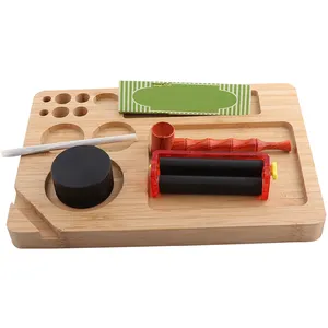 Hot Sale Großhandel Mühle Bambus Holz benutzer definierte Tabak Holz Rolling Tray Bambus