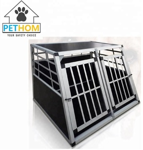 Büyük Köpek Sandık Sağlam Kafes Araba Taşıma Çift Taşıyıcı Bölme Duvar Güvenli - Product Image 4