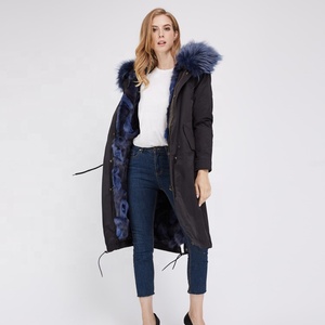 Las mujeres de piel de zorro forro mujeres abrigo de invierno cálido grueso largo chaqueta al aire libre Parka con capucha - Product Image 1