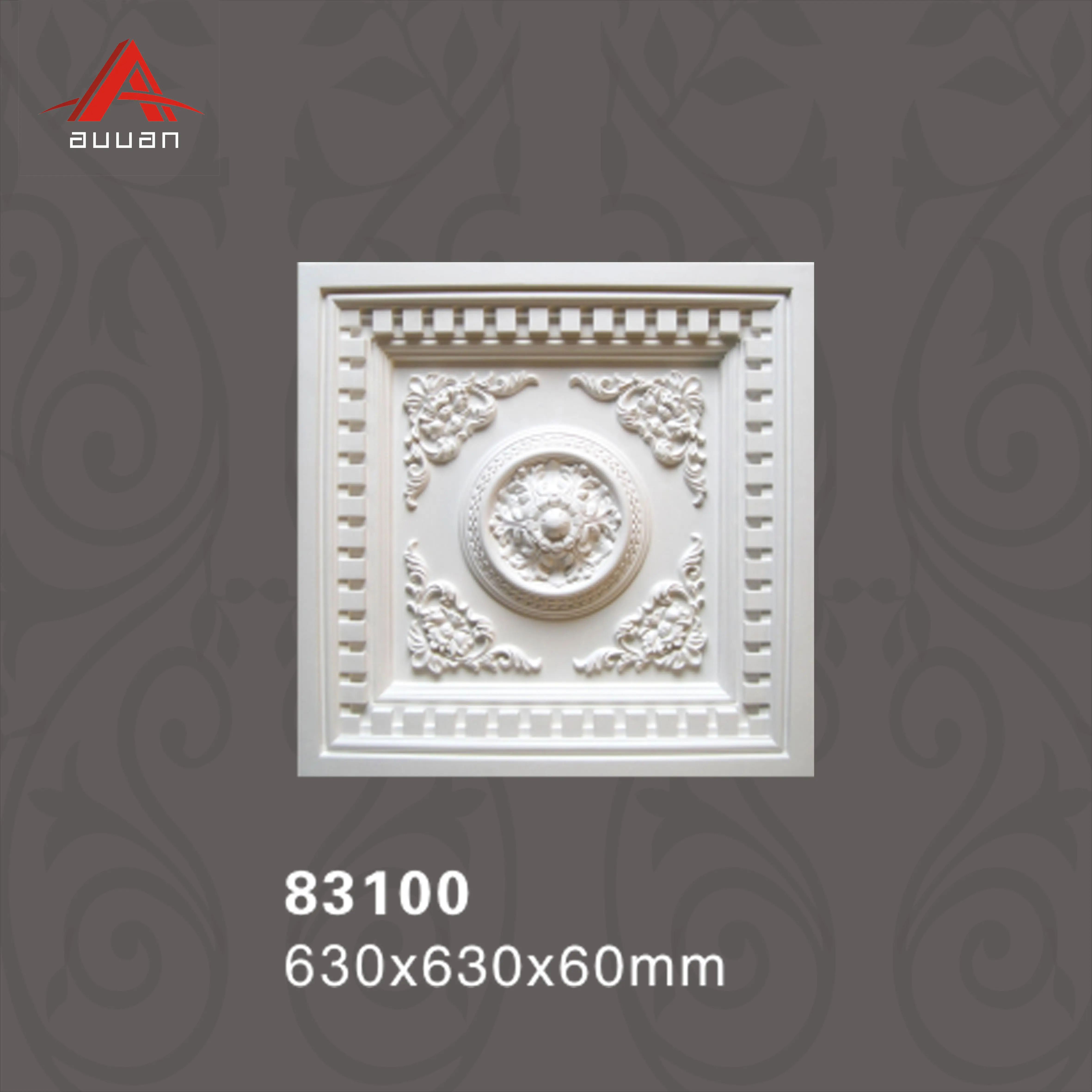 Modern Simple PU Light Weight Ceiling Medallion Mold Decorative Ceiling Tiles Designs