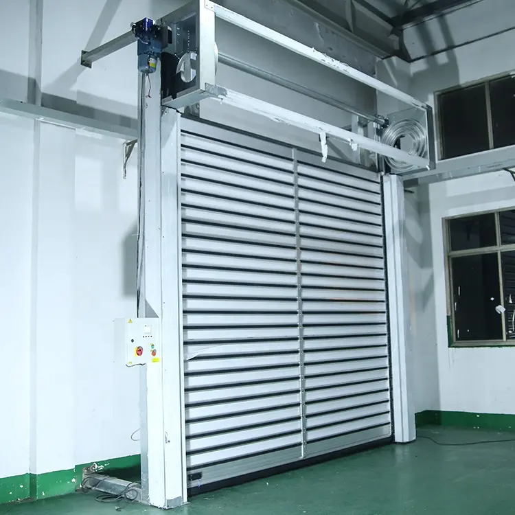Commercial Vertical Remote Control Aluminium Roller Shutter Door
