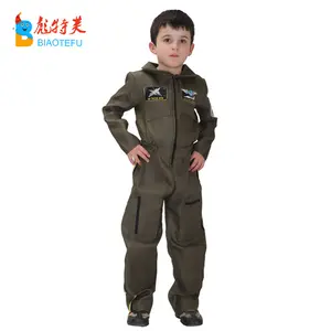 Yüksek kaliteli karnaval parti erkek kız pilot hava kuvvetleri cosplay kostümleri uzay takım elbise cosplay üniforma kostümleri çocuklar için