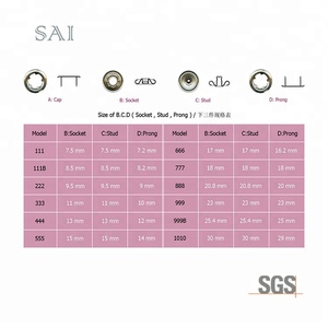 Sơn Tùy Chỉnh 4 Phần Mạnh Prong Snap Nút Sơn Vòng Snap Nút - Product Image 4