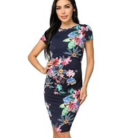 Sexy Chính Thức Thai Sản Quần Áo Dresses Gown Trung Quốc Mua Sắm Trực Tuyến Hoa Văn Phòng Phụ Nữ Mang Thai Phụ Nữ Ăn Mặc Quần Áo Mặc