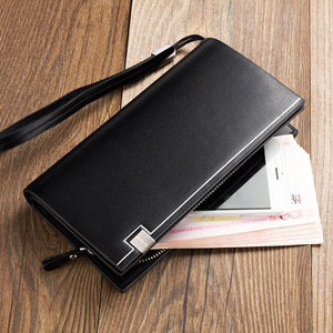 Europese En Amerikaanse Stijl Nieuwe Heren Portemonnee Rits Multifunctionele Clutch Tas Met Polyester Voering Lange Tas - Product Image 4