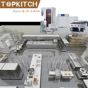 One Step Solution Compact Design Luxurious Modern Commercial Kitchen Equipment China