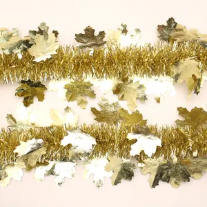 Gold hängende Weihnachts baum girlande, Dekoration Lametta hängende Baums chmuck
