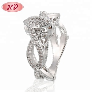 Ultimi Disegni Anello In Oro Placcato Oro di Nozze Anelli Di Fidanzamento - Product Image 3