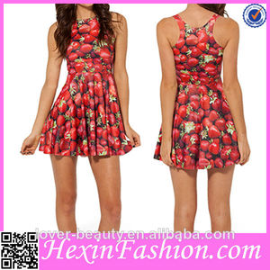 vente en gros la mode stylé patineur robe rouge - Product Image 1