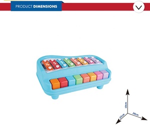 Tres grandes mezcla de color de la batería operado musicales juguetes xylphone para niños - Product Image 4