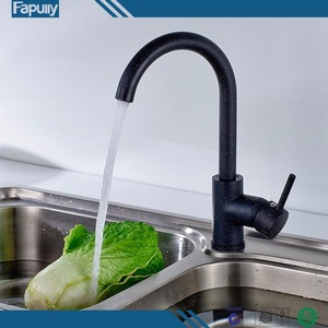 Pont <span class=keywords><strong>Mont</strong></span>é à Levier Unique 360 Degrés Rotation Froide Et Chaude Avec <span class=keywords><strong>Blanc</strong></span> Spot Cuisine Eau Du Robinet Noir C008P - Product Image 5