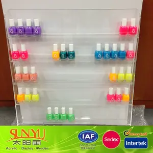 прозрачный акриловый лак для ногтей стены стойки/дисплей- может отображать 90 лак для ногтей бутылки