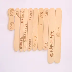 ice cream sticks spoon with logo printed and Suitable for automatic machine and manual inserting requirement