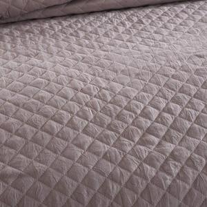 Khaki Microfiber Quilt Trải Giường Reversible Coverlet Set Với Ruffle - Product Image 4